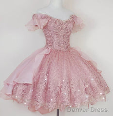 A-Line Short Pink /Blue Homecoming Dress