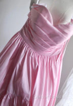 A-Line Spaghetti Strap Satin Long Wedding Dresses Birthday Quinceanera Dresses Prom Dresses