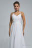 A Line Spaghetti Straps Beach Lace Wedding Dresses