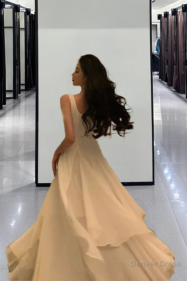 A Line Square Neck Prom Dresses, Ankle Length Birthday Outfits Secondary image