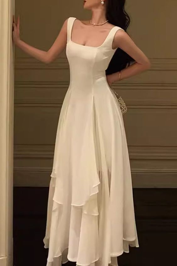 A Line Square Neck Prom Dresses Elegant Evening Gown Main image