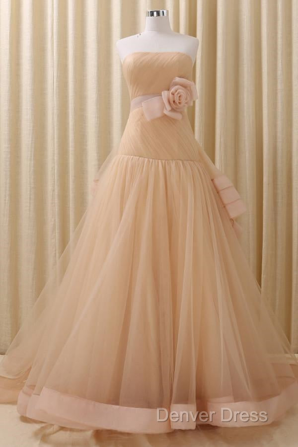 A Line Stomacher Tiered Wedding Dresses Court Train With Appliques
