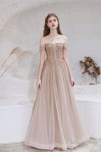 A Line Strapless Starlight Princess Prom Dresses