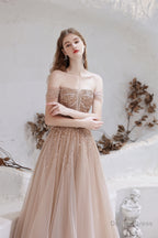 A Line Strapless Starlight Princess Prom Dresses