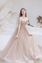 A Line Strapless Starlight Princess Prom Dresses