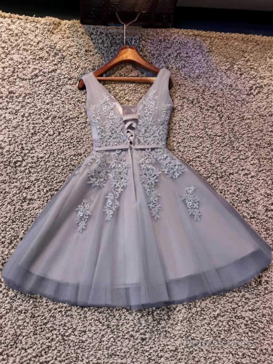 A Line Straps Ruffles Short Mini Tulle Dresses Main image