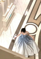 A Line Straps Sequin Prom Dresses Formal Evening Dress