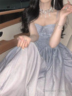 A Line Straps Sequin Prom Dresses Formal Evening Dress