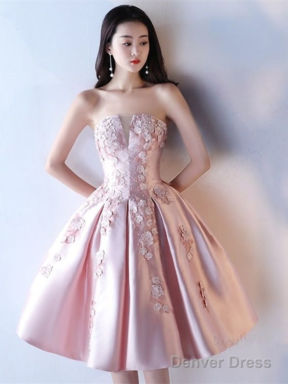 A Line Sweetheart Applique Short Homecoming Dress ,Gorgeous Prom Homecoming Dress,Girl Dresses Main image