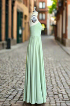 A Line Sweetheart Chiffon Floor Length Long Bridesmaid Dresses