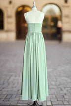 A Line Sweetheart Chiffon Floor Length Long Bridesmaid Dresses