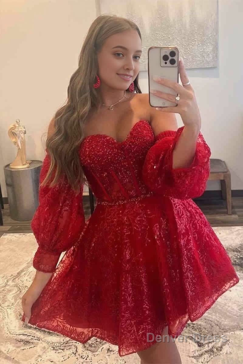 A Line Sweetheart Homecoming Dresses