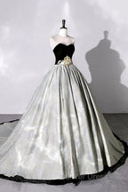 A Line Sweetheart Neckline Long Prom Gowns, Beautiful Strapless Prom Dresses