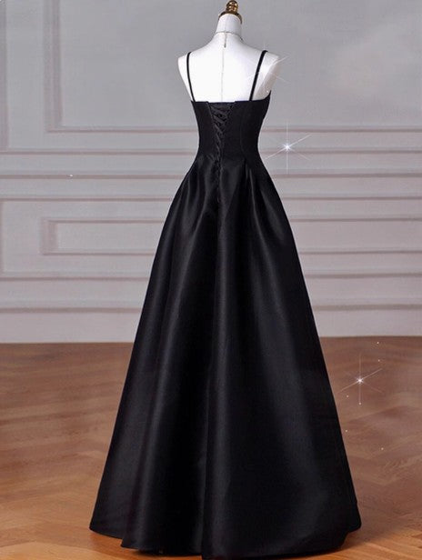 A-Line Sweetheart ??Prom Dress For Birthday&Graduation-Burgundy Satin Long Prom Dresses