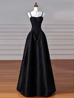 A-Line Sweetheart ??Prom Dress For Birthday&Graduation-Burgundy Satin Long Prom Dresses