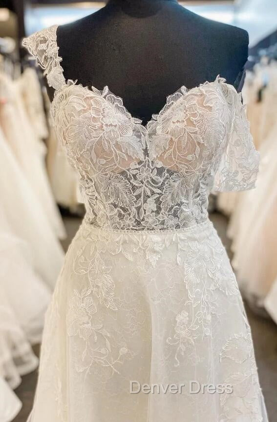 A-Line Tulle/Lace Wedding Dresses