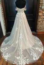 A-Line Tulle/Lace Wedding Dresses