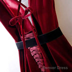 A Line V Neck Backless Burgundy Tea Length Prom Dresses, Tea Length Burgundy Backless Formal Graduation Evening Dresses