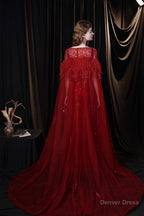 A Line V Neck Shiny Sequin Beaded Prom Dresses