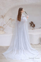 A Line V Neck Shiny Sequin Beaded Prom Dresses