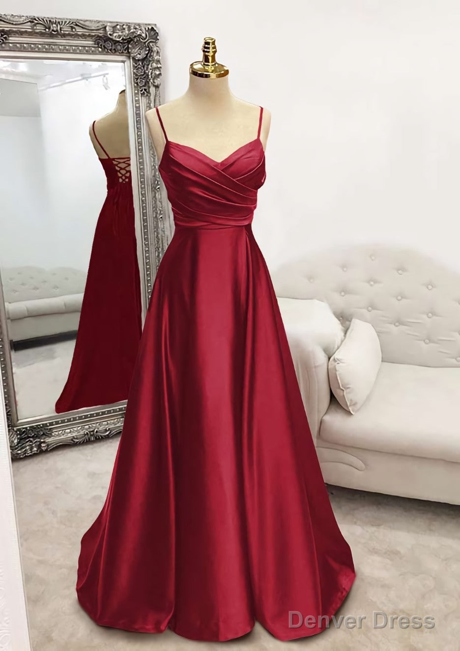 A Line V Neck Spaghetti Straps Long Floor Length Satin Prom Dresses Wi Denver Dress A Line V Neck Spaghetti Straps Long Floor Length Satin Prom Dresses Wi Denver Dress