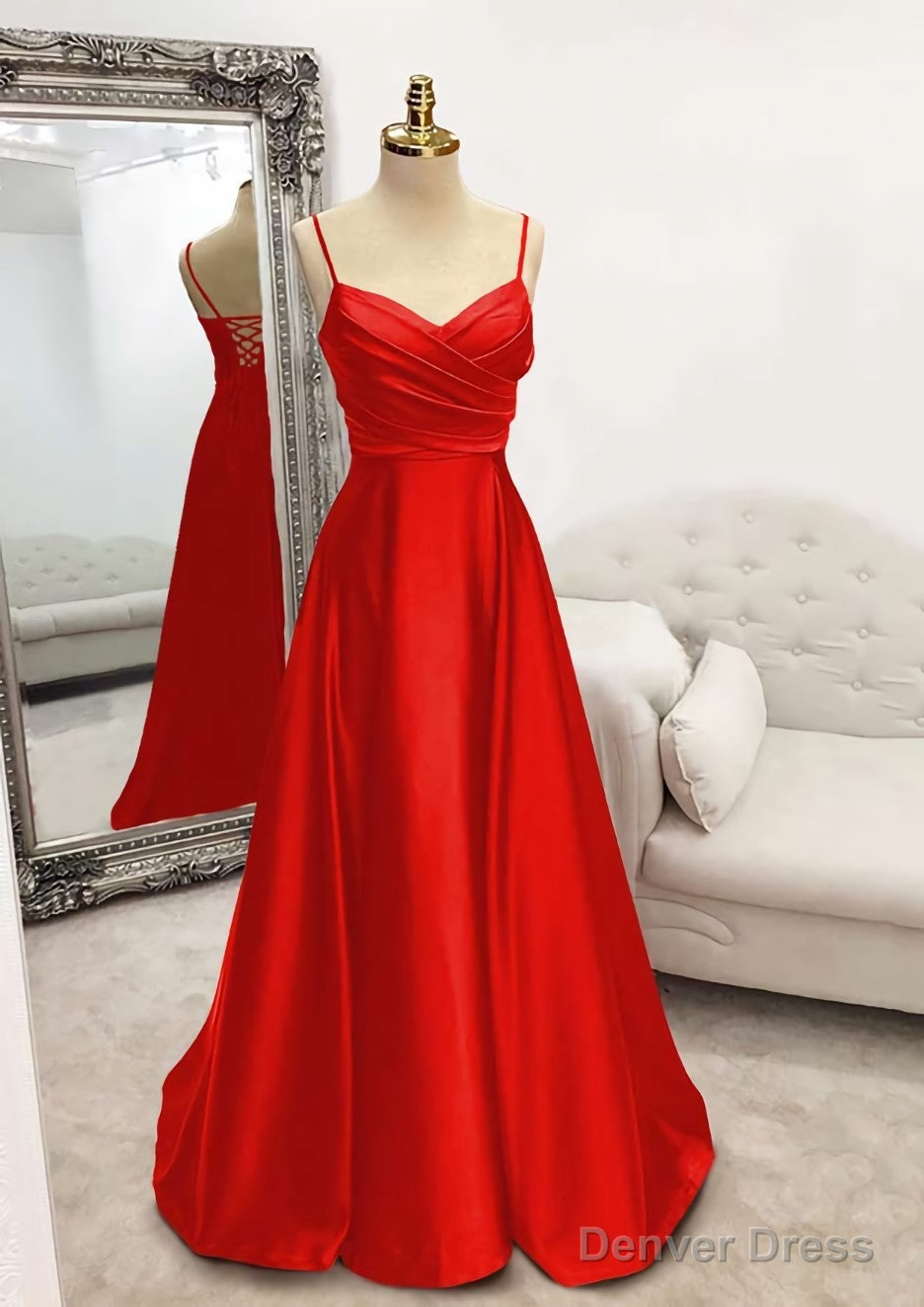 A Line V Neck Spaghetti Straps Long Floor Length Satin Prom Dresses Wi Denver Dress A Line V Neck Spaghetti Straps Long Floor Length Satin Prom Dresses Wi Denver Dress