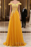 A Line Wedding Guest Dress Floral Dresses Prom Wedding Prom Sweep Brush Train Sleeveless Off Shoulder Chiffon With Appliques
