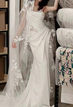 A Line White Birthday Prom Dress Lace Wedding Dresses