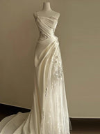 A Line White Birthday Prom Dress Lace Wedding Dresses