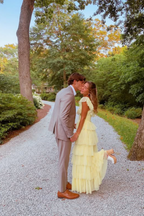 Yellow Fashion Square Neck A-Line Multi-Layered Long Tulle Ball Gowns Prom Dresses