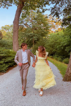 Yellow Fashion Square Neck A-Line Multi-Layered Long Tulle Ball Gowns Prom Dresses