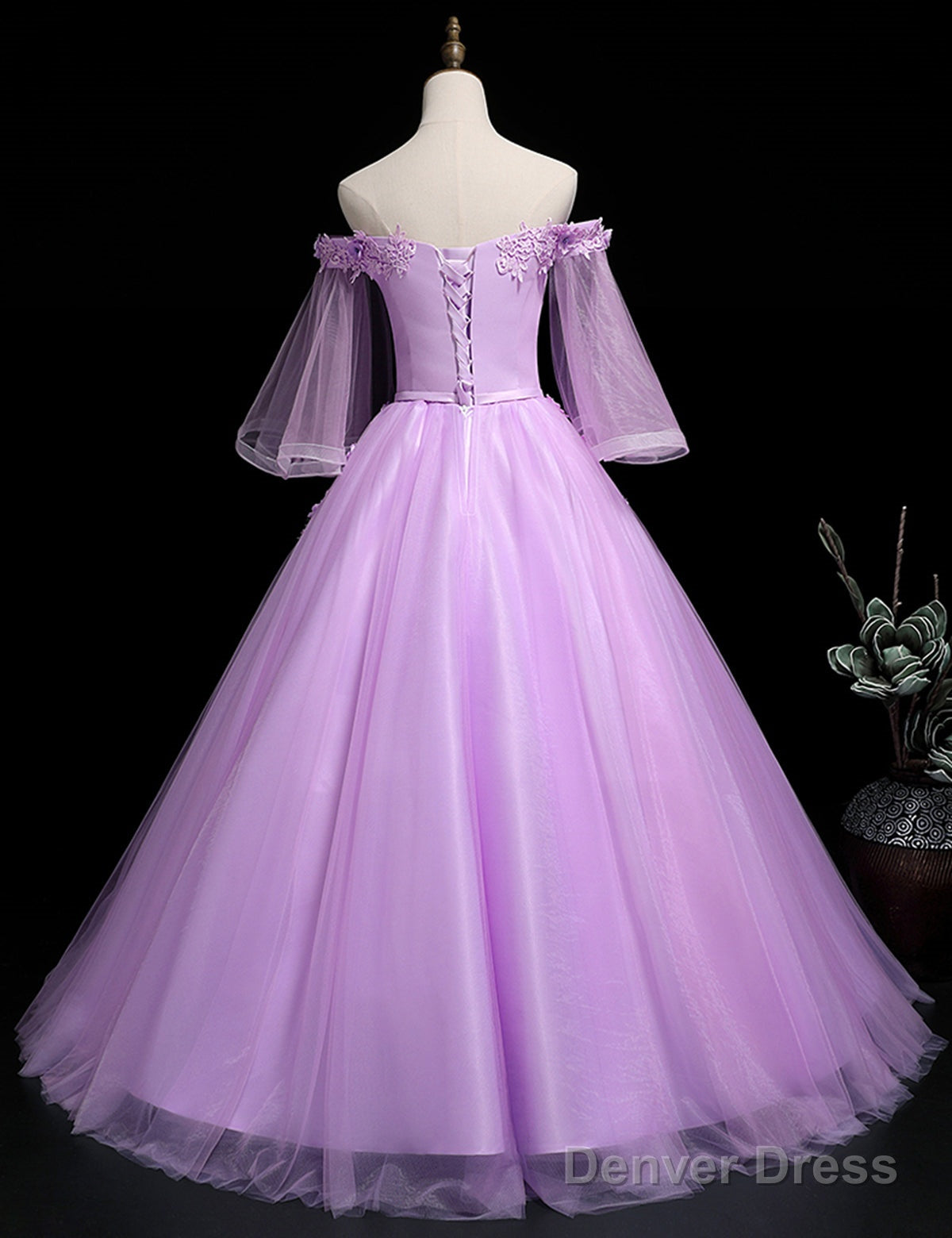 Adorable Lavender Sweet 16 Gown, Off Shoulder Party Dress Secondary image