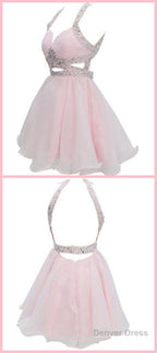 Adorable Pink Sequins Short Party Dress, Lovely Junior Prom Dresses