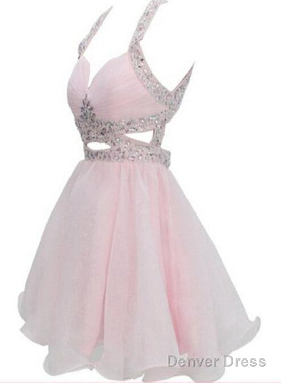 Adorable Pink Sequins Short Party Dress, Lovely Junior Prom Dresses Main image