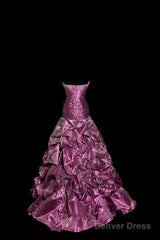 Aesthetic Mermaid Sweetheart Neckline Taffeta Prom Dress Ruffle Long Party Dress