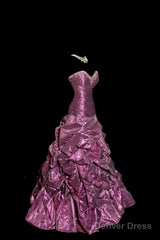 Aesthetic Mermaid Sweetheart Neckline Taffeta Prom Dress Ruffle Long Party Dress