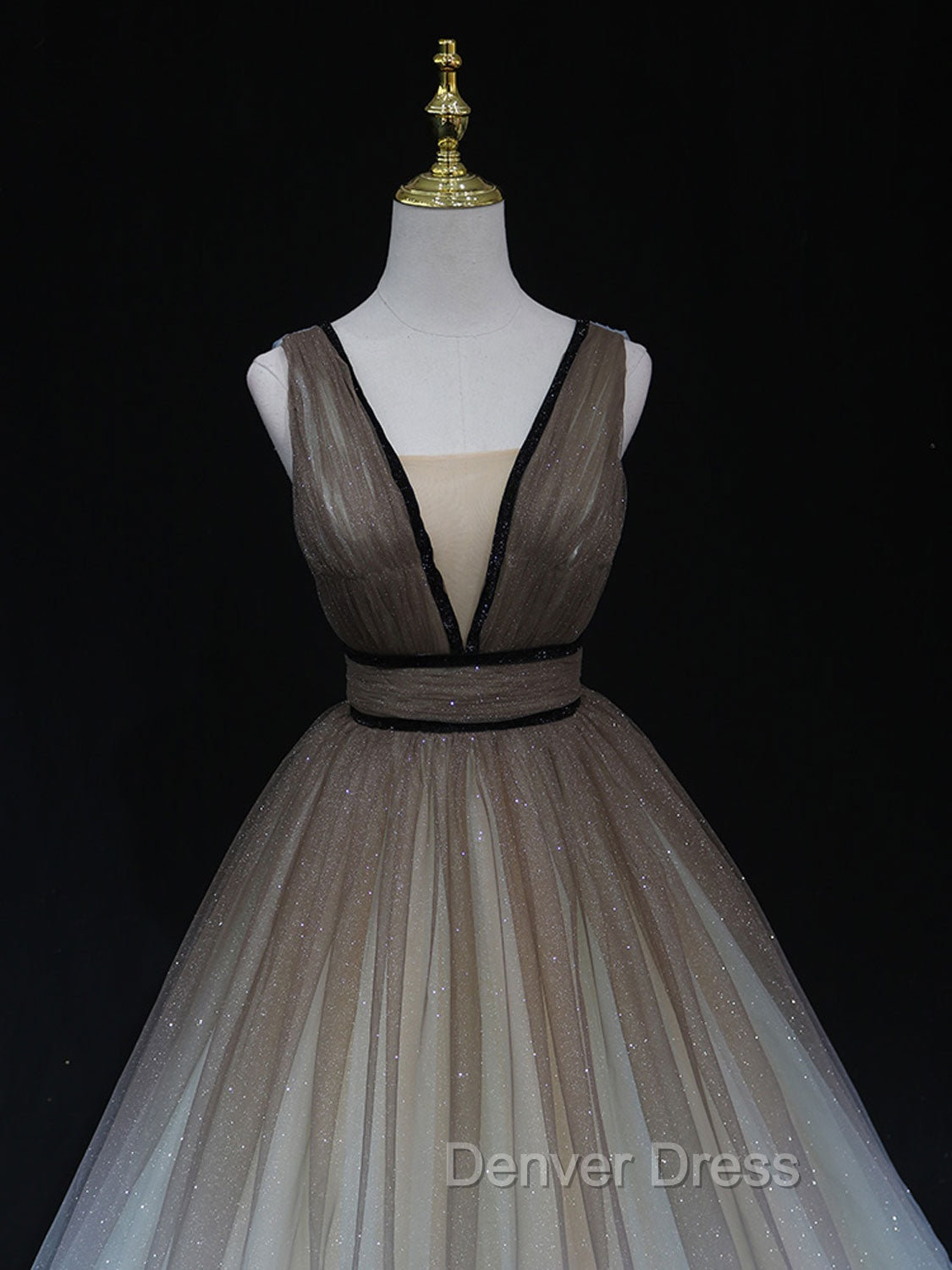 Aline V Neck Tulle Long Prom Dress Tulle Long Prom Graduation Dresses
