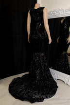 Amazing Sequins Mermaid Prom Dresses Sleeveless V-Neck Online