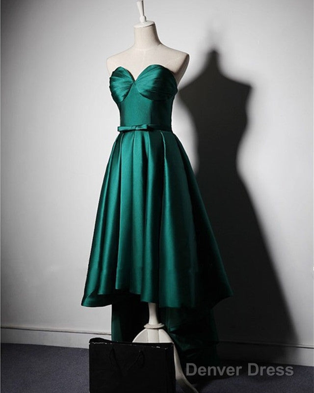 Asymmetric Bridesmaid Dresses Satin Sweetheart Corset