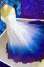 ball Gowns ombre prom Dress sweetheart strapless Prom Dress blue applique Prom Dress long prom Dresses