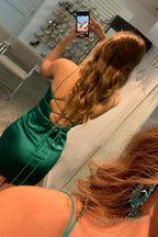 Baby Blue Tight Lace Up Back Ruched Homecoming Dresses