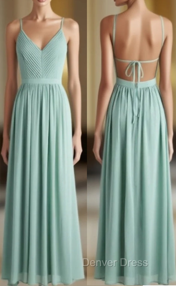 Backless Bridesmaid Dress Chiffon bridesmaid Dress long bridesmaid Dresses Main image
