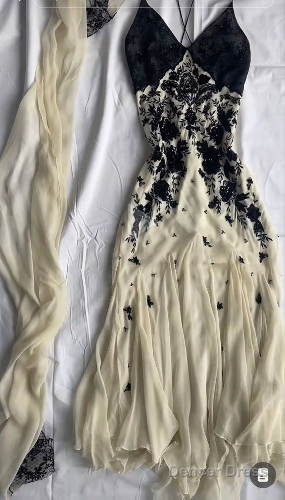 Backless Mermaid Black Lace Long Prom Dress