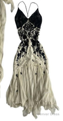 Backless Mermaid Black Lace Long Prom Dress Formal Dress