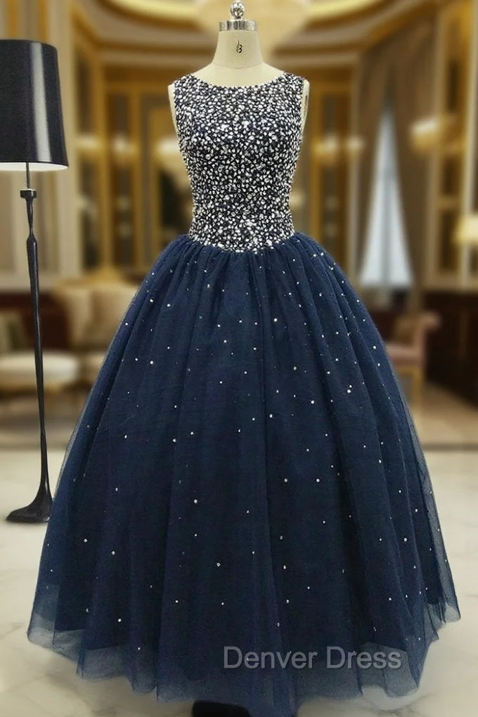 Ball Gown Formal Dresses With Jewel-embellished Bodice Long Elegant Prom Dresses