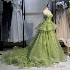 Ball Gown, Green Prom Dresses Vintage Prom Dress Lp1237