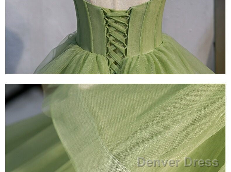 Ball Gown, Green Prom Dresses Vintage Prom Dress Lp1237