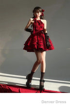 Ball Gowns Halter Dark Red Christmas Dress Birthday Dresses Birthday Outfits