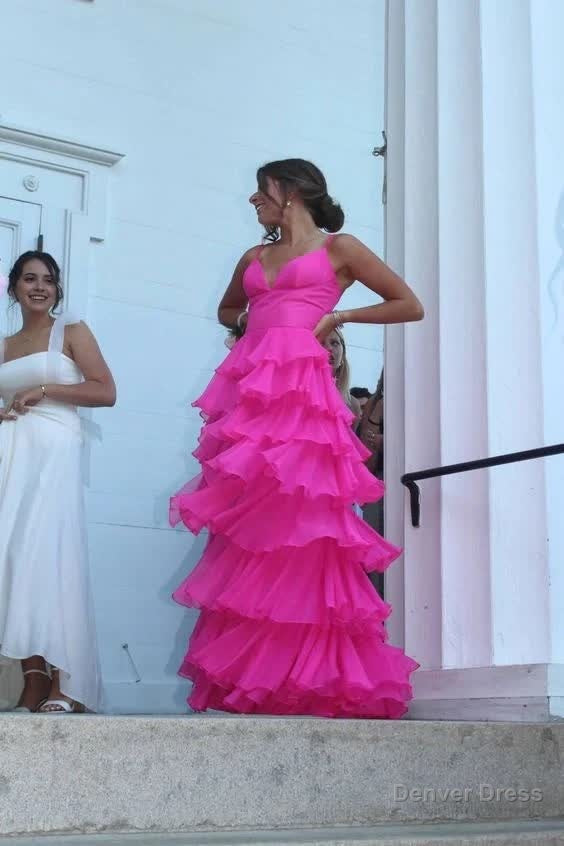 Ball Gowns Hot Pink Straps Prom Dress Main image