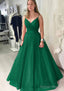 Ball Gowns Long Floor Length Sparkling Tulle Prom Dresses With Pleated
